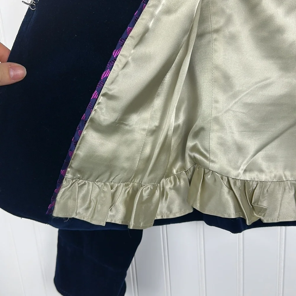 J. Crew Dark Navy Velvet Blazer Jacket Women’s 8 - Picture 6 of 8